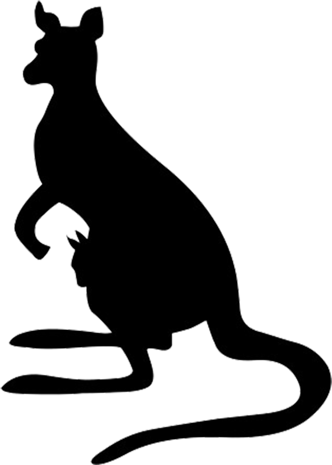 Kangaroo Silhouette Png (769x956), Png Download