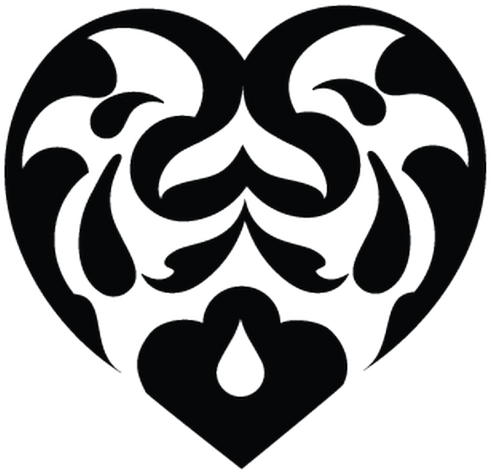Heart Fancy Pattern - Love Wall Vinyl Art, Vinyl Color (800x800), Png Download
