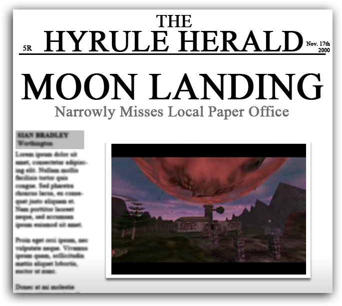 Tags Featuresgame Endingsnewspapers - Majora's Mask Moon (740x668), Png Download