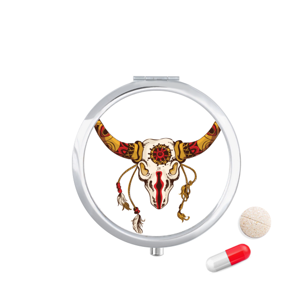 Native American Indian Animal Skull Travel Pocket Pill - Gift (600x600), Png Download