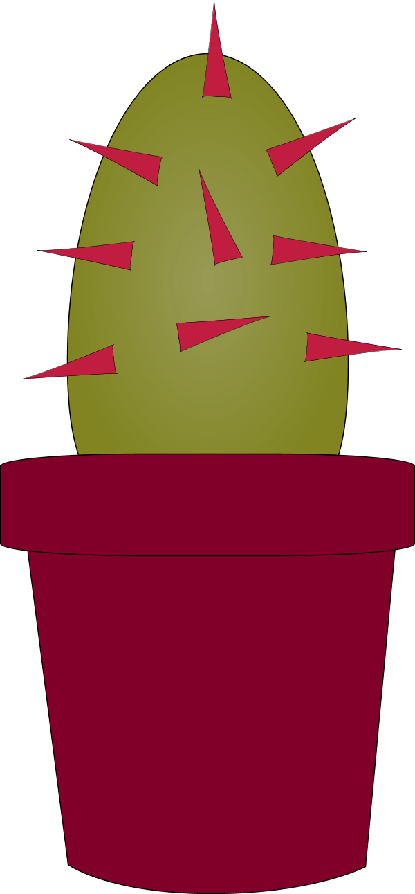 Cactus Plant Cartoon - Cactus (600x1291), Png Download