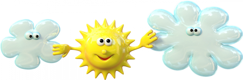 Next - Stickers Soleil Et Nuages (800x800), Png Download