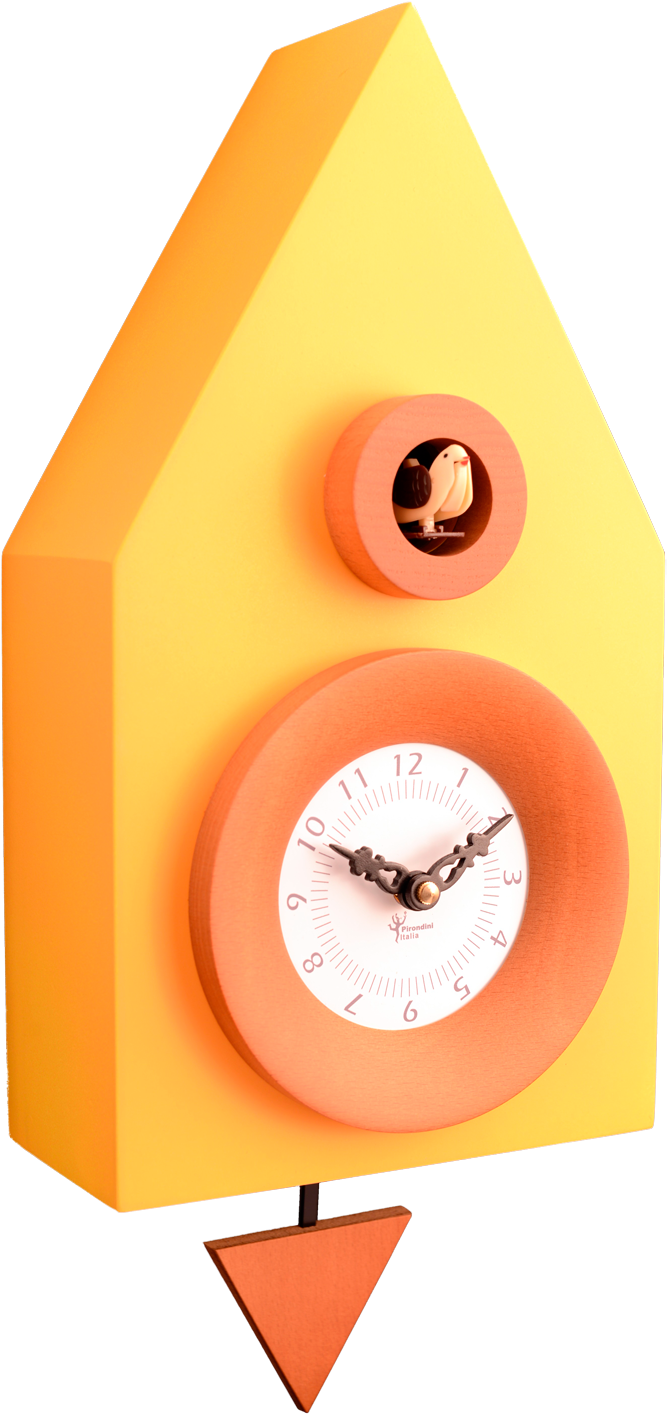 114-giallo - Cuckoo Clock (863x1500), Png Download