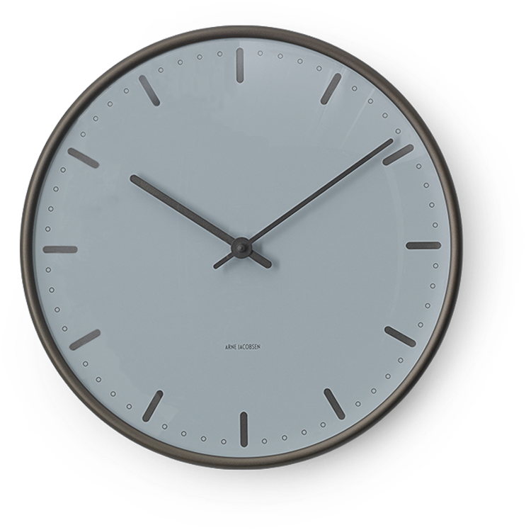 City Hall Royal Wall Clock Oe21 Cm Blue - Arne Jacobsen Clock (1200x1200), Png Download