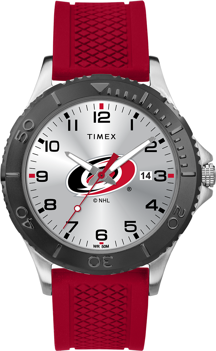 Gamer Red Carolina Hurricanes Large - Timex Men's Quartz Watch With Black Dial Analogue Display (1000x1200), Png Download