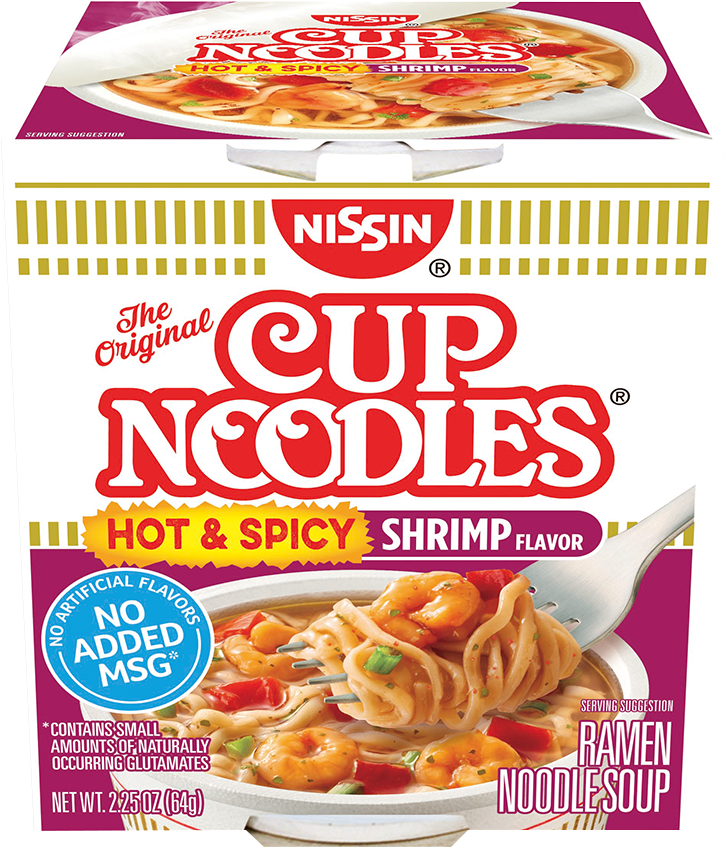 70662 03012 Cup Noodles Hot And Spicy Shrimp Unit - Cup Noodles (1230x853), Png Download