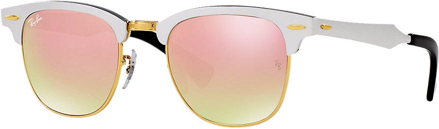 Fotos Tumblr Com Oculos - Ray-ban Unisex Sunglasses Silver 51 Metal (1000x800), Png Download