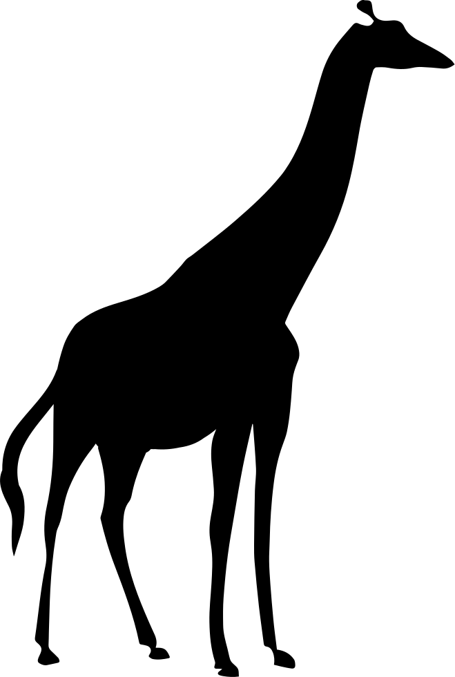 Giraffe Silhouette Comments - Jirafa Silueta Png (659x980), Png Download