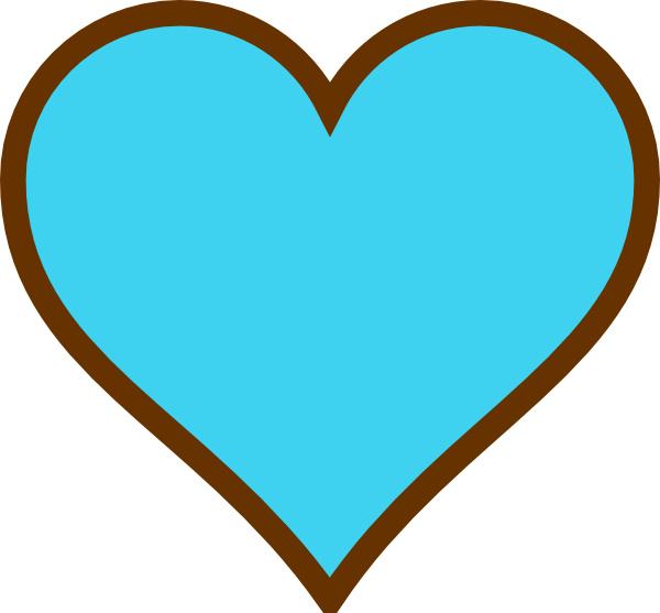 Blue And Brown Heart Svg Clip Arts 600 X 557 Px (600x557), Png Download