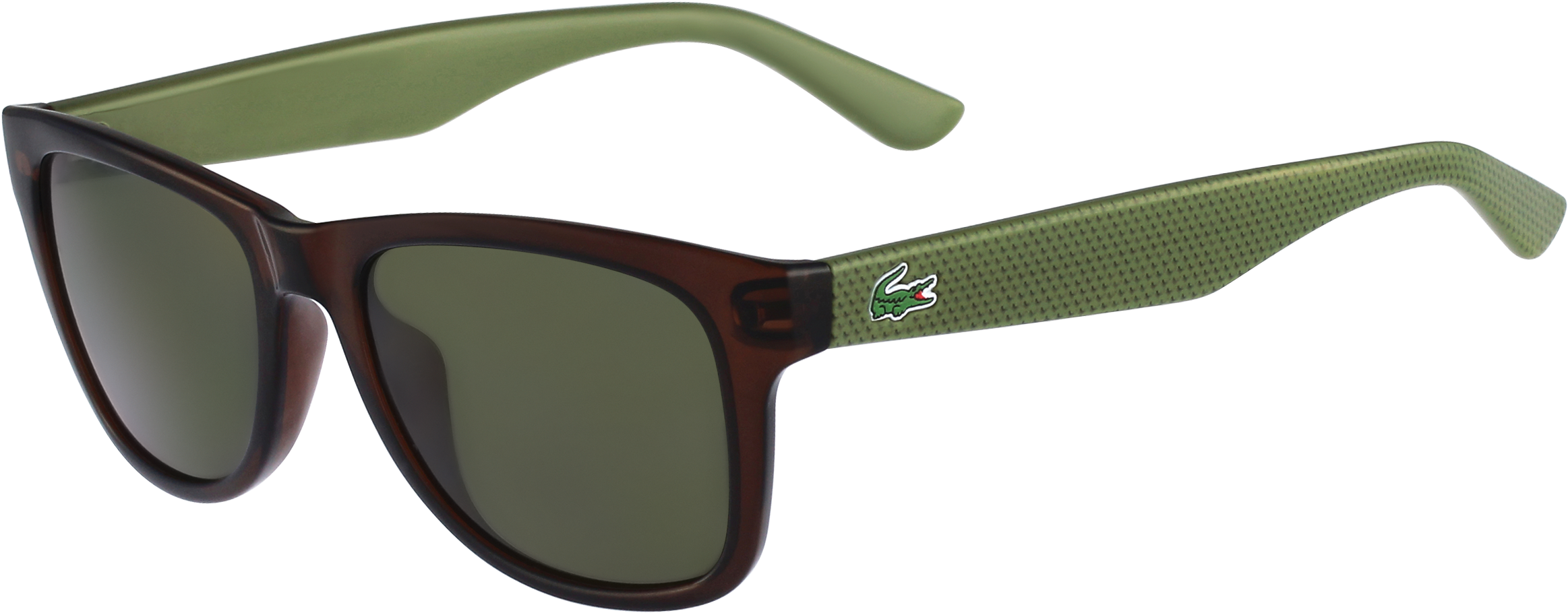 Lacoste Shades - Lacoste L734s 210 Brown Women/men Sunglasses (2500x1400), Png Download