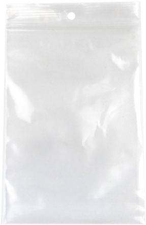 2 Mil Clear Zip Pharmacy Bags W/ Hanghole (540x676), Png Download