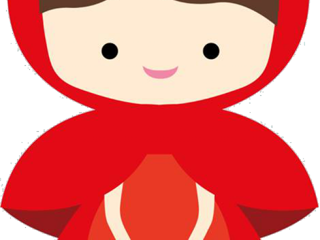 Red Riding Hood Clipart Happy Girl - Chapeuzinho Vermelho Para Imprimir (640x480), Png Download