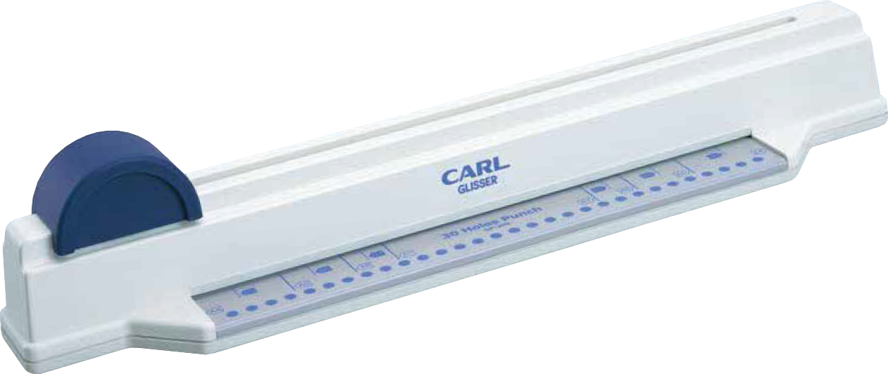 30 Hole Paper Punch "glisser" - Carl Office With Gresser Punches Slide Many Holes Sp-30n (1261x532), Png Download