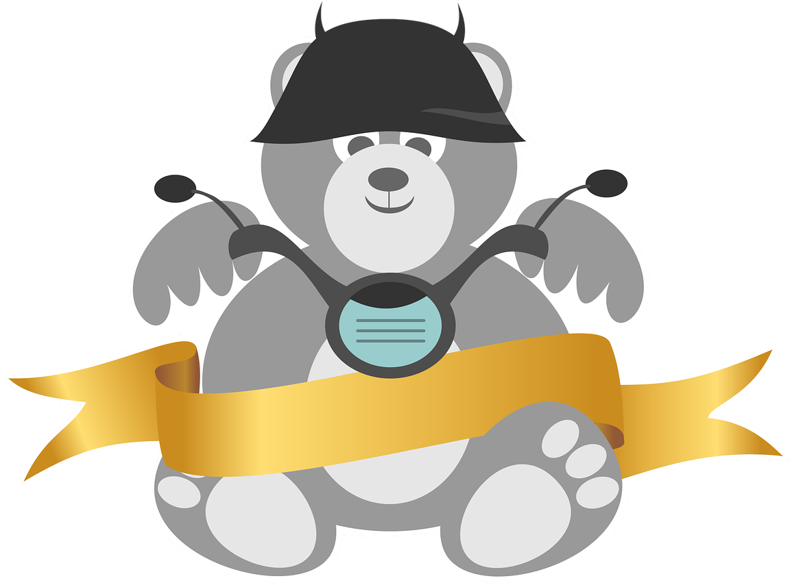 Bear,free Vector Graphics,free - Urso Motociclista (1280x904), Png Download