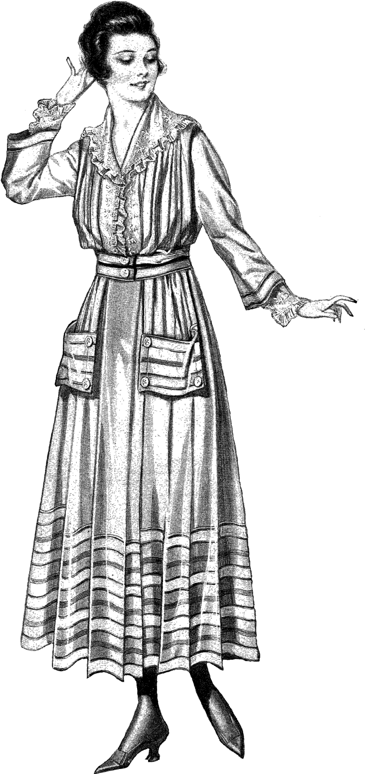 Vintage Clip Art, Vintage Cards, Old Fashion Dresses, - White (766x1600), Png Download