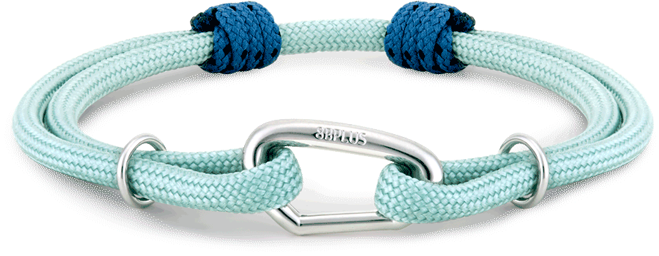 Wristband Summertime Turquoise Rhodium Carabiner - 8bplus Wristband - One Size - Summertime (1000x1000), Png Download