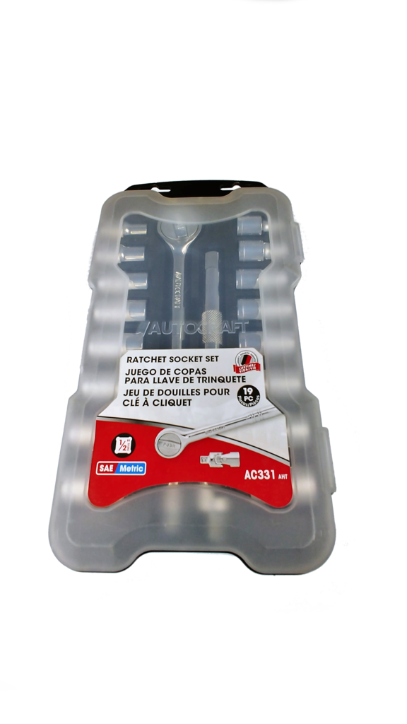 Autocraft 1/2 Inch Ratchet Socket Set 19pc (576x1024), Png Download