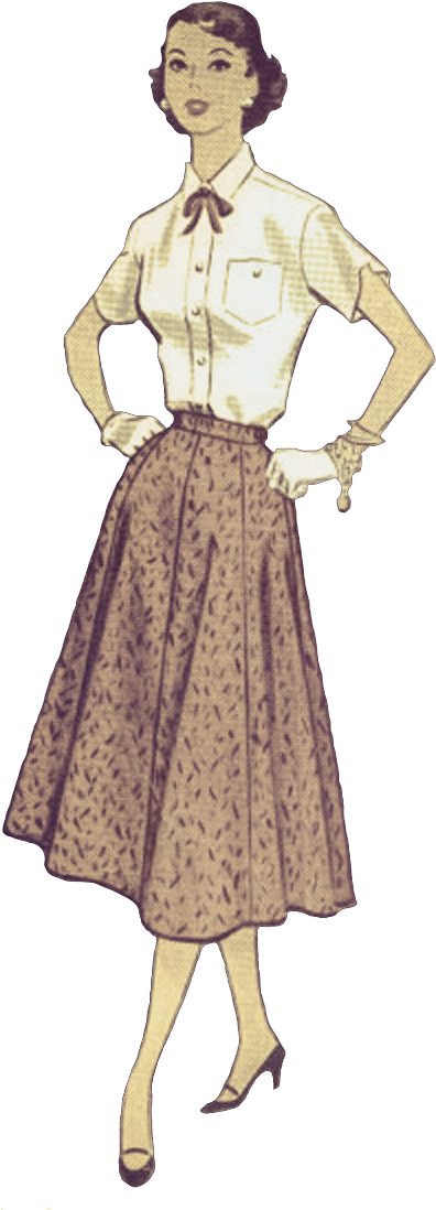 Http - //www - Pixelscrapper - - 1950s Woman (1200x1200), Png Download