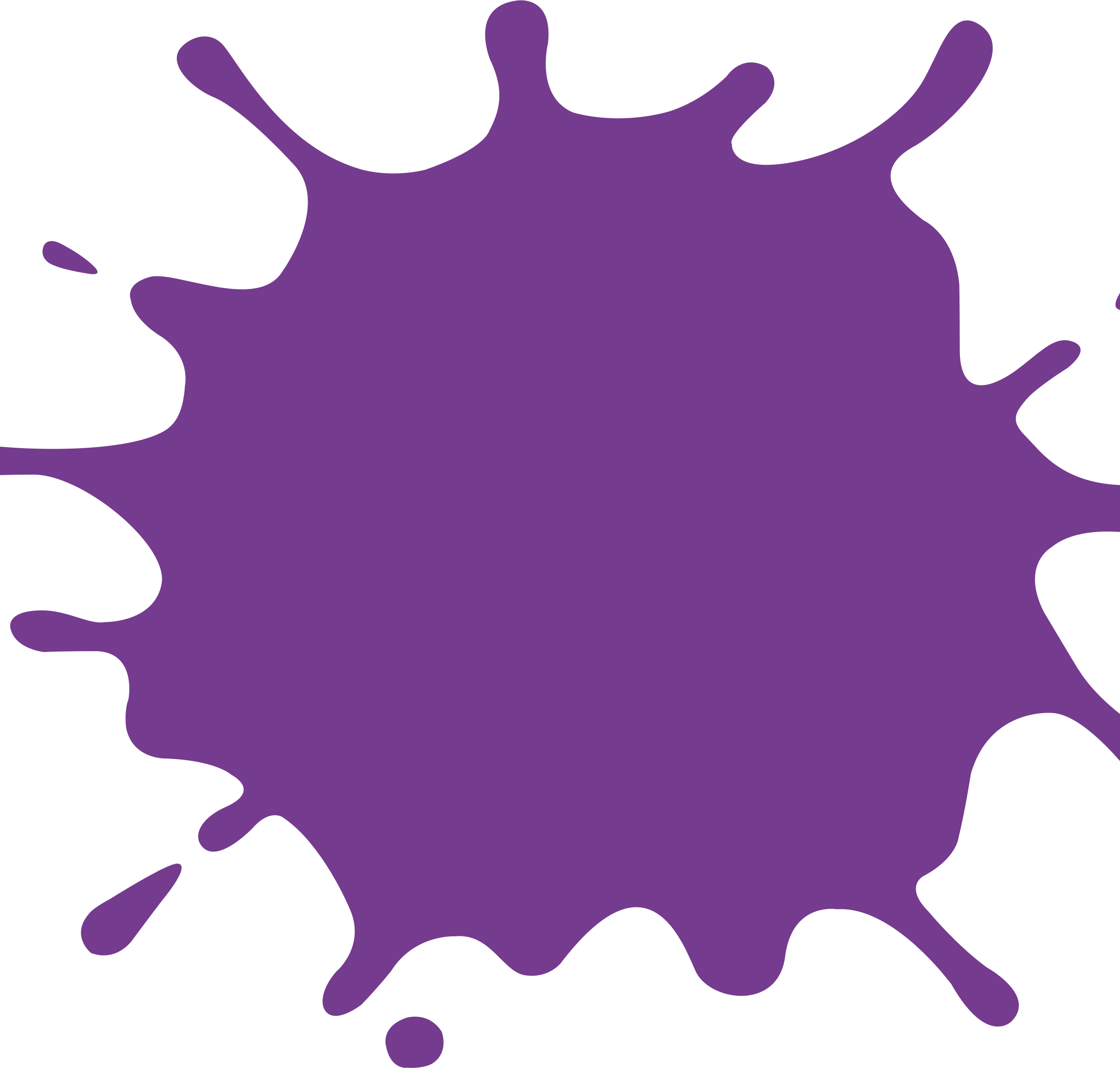 Purple Splat Png - Nickelodeon Tv (2400x2288), Png Download