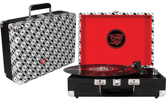 Vinyl Styl Groove Portable Turntable, Records (640x640), Png Download