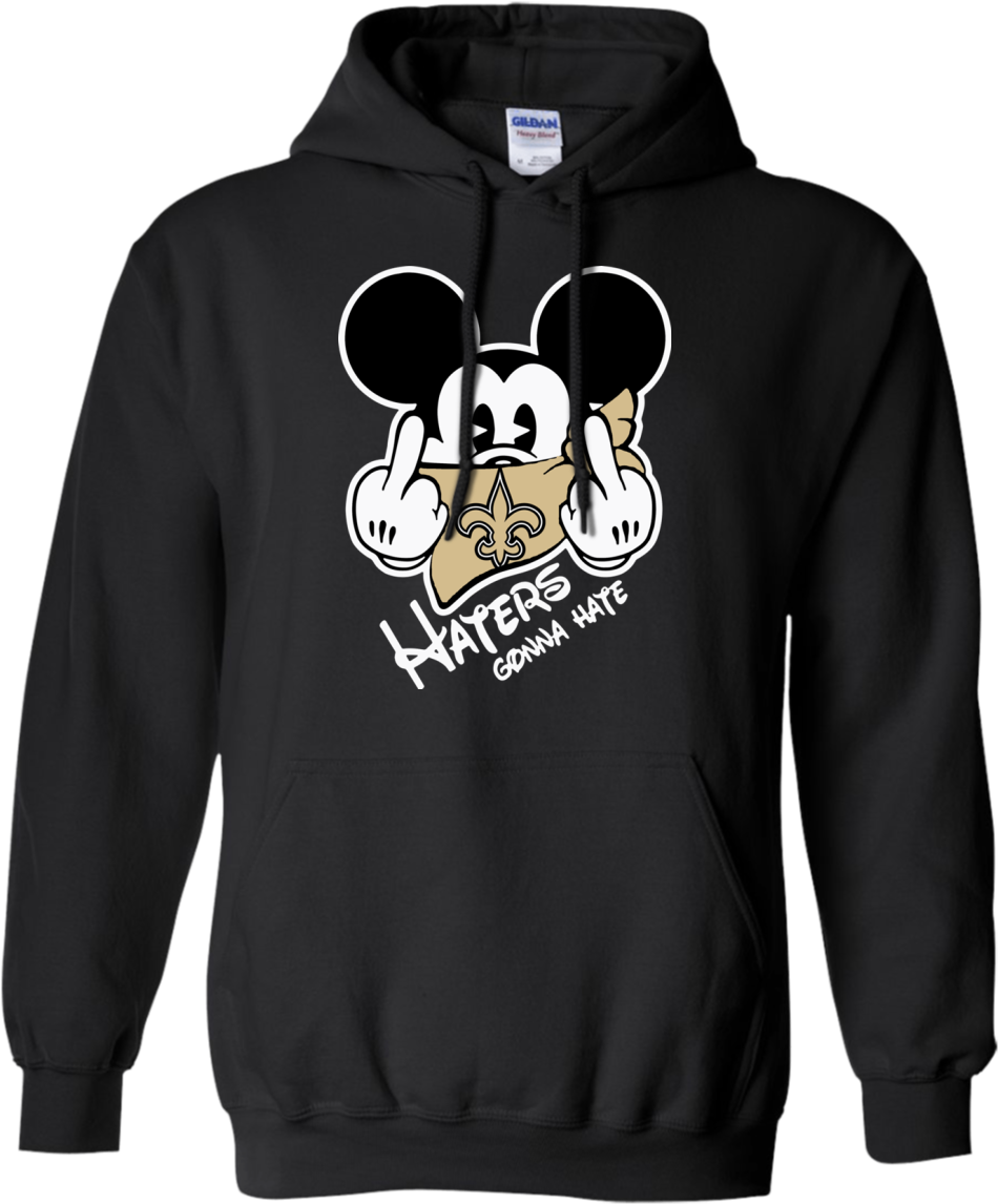Nfl New Orleans Saints Haters Gonna Hate Mickey Mouse - No Such Thing As A Fish Hoodie (1155x1155), Png Download