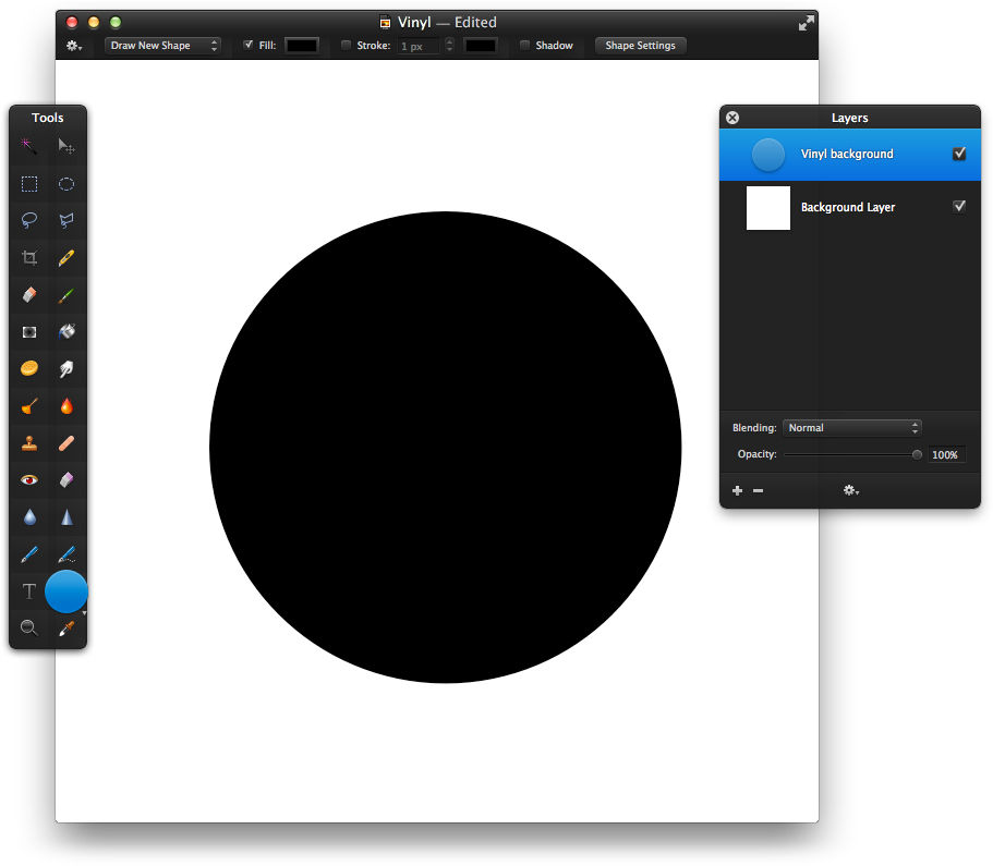 Select The Ellipse Shape Tool And Draw A Black Circle - Drawing (993x810), Png Download