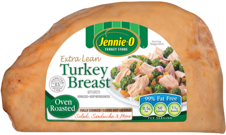 Bacon Wrapped Turkey Breast With Truffle Butter Infusion - Jennie-o Extra Lean Turkey Breast, Oven Roasted (747x450), Png Download