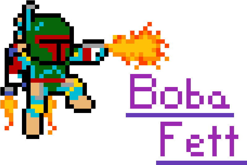 Boba Fett - Boba Fett Minecraft Pixel Art (1400x1400), Png Download
