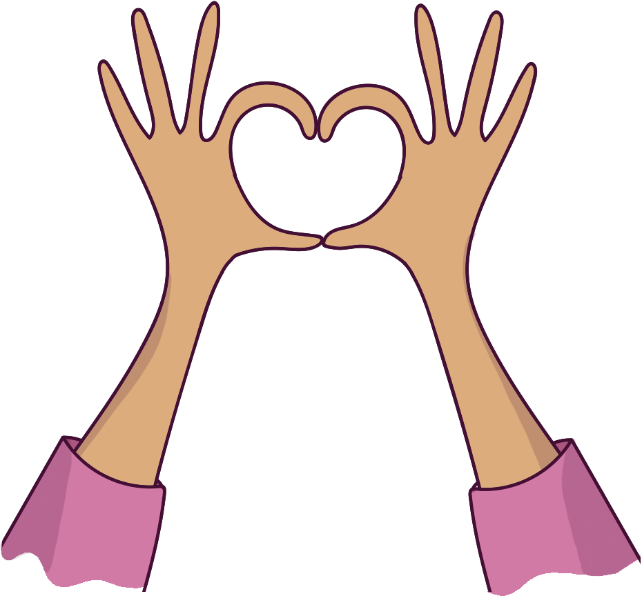 Hands Heart Thank You (1000x1000), Png Download