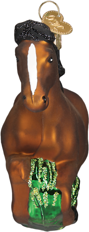 Solid Brown Mustang Horse Old World Christmas Ornament (950x950), Png Download