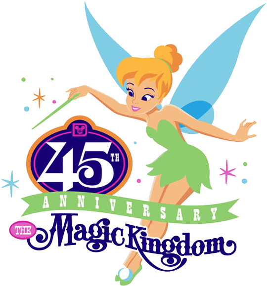 Magic Kingdom Cliparts - Magic Kingdom 45th Anniversary (582x595), Png Download