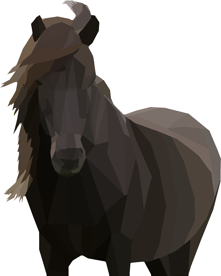 Low Poly Horse - Icelandic Horse (1400x1400), Png Download