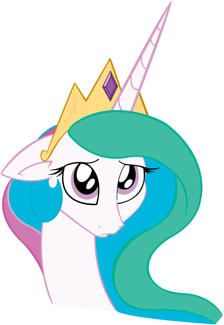 Princess Celestia Twilight Sparkle Derpy Hooves Pony - Mlp Transparent Face Celestia (743x1074), Png Download