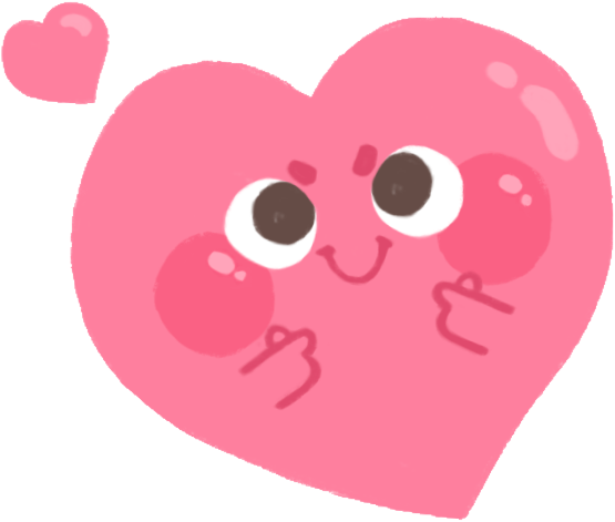 Kawaii Cute Girly Pastel Pink Tumblr Sticker Sticke - Heart (615x601), Png Download