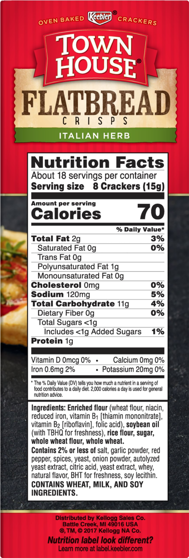 Keebler Town House Flatbread Crisps Sea Salt R (1800x1800), Png Download