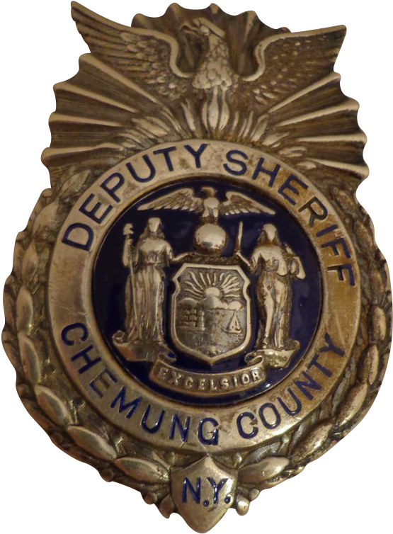 Vintage Sterling Deputy Sheriff Police Badge Chemung - Badge (753x753), Png Download