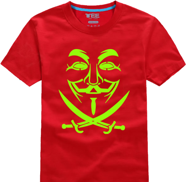 Glowing Pirate Red T-shirt - Pirate Flag (615x592), Png Download