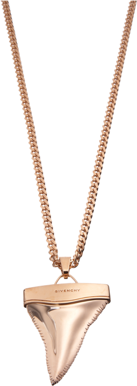 Givenchy Shark, Shark Tooth Necklace, Gold Everything, - Necklace (450x750), Png Download