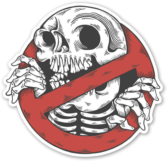 Skullbuster Sticker - Skull (600x583), Png Download