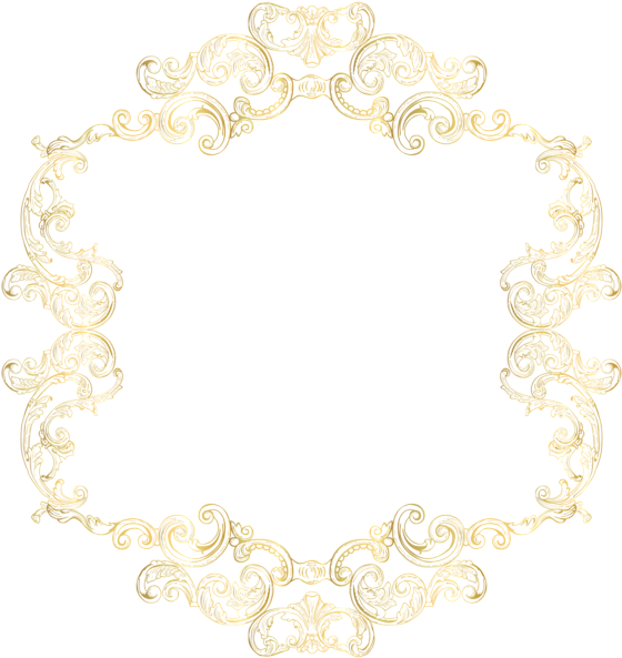 Gold Vintage Border Frame Clip Art Png Image - Gold Vintage Frame Png (567x600), Png Download