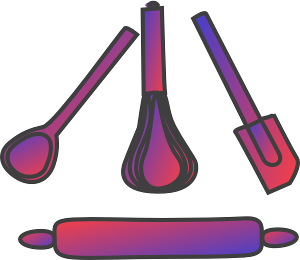 Bakery Utensils Clip - Clip Art (600x520), Png Download