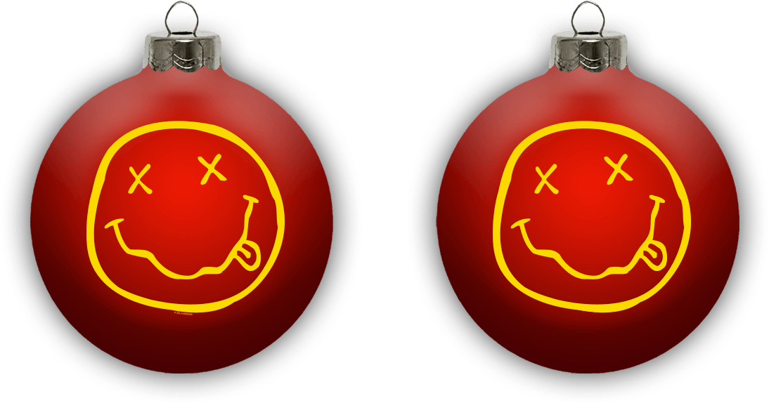 Smiley Ornament - Red - Nirvana Smiley (1200x1200), Png Download