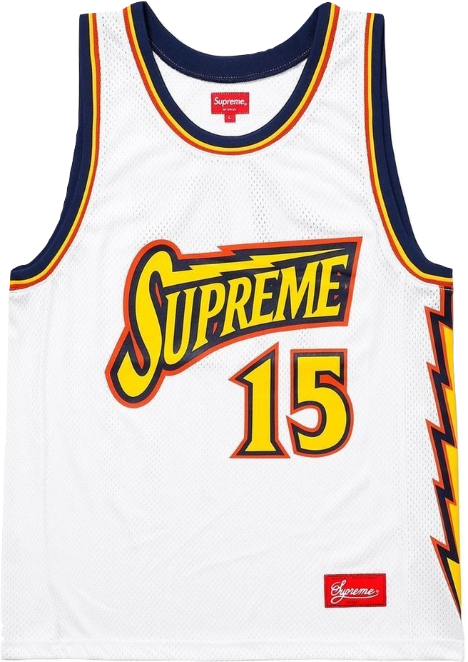 Supreme Bolt Basketball Jersey - Supreme Basketball Jersey (927x927), Png Download