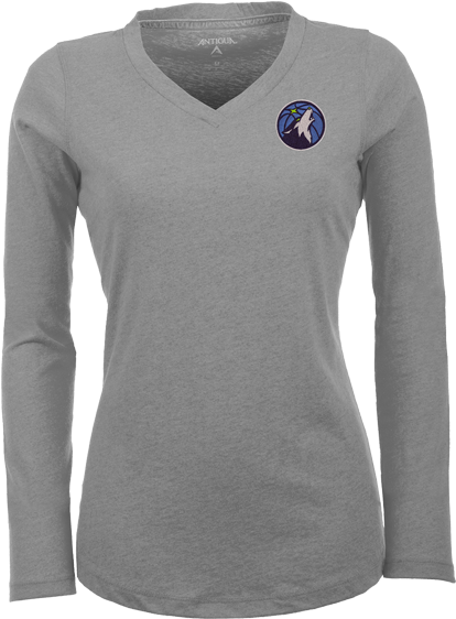 Minnesota Timberwolves Women's Flip Long Sleeve T-shirt - Long-sleeved T-shirt (500x667), Png Download