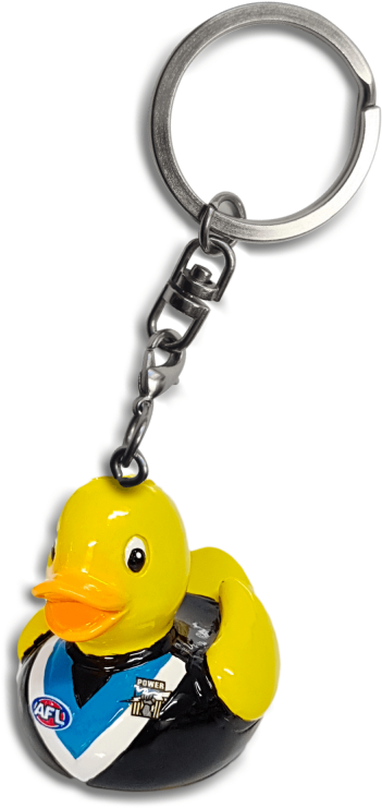 Port Adelaide Rubber Duck Keyring - Keychain (740x740), Png Download