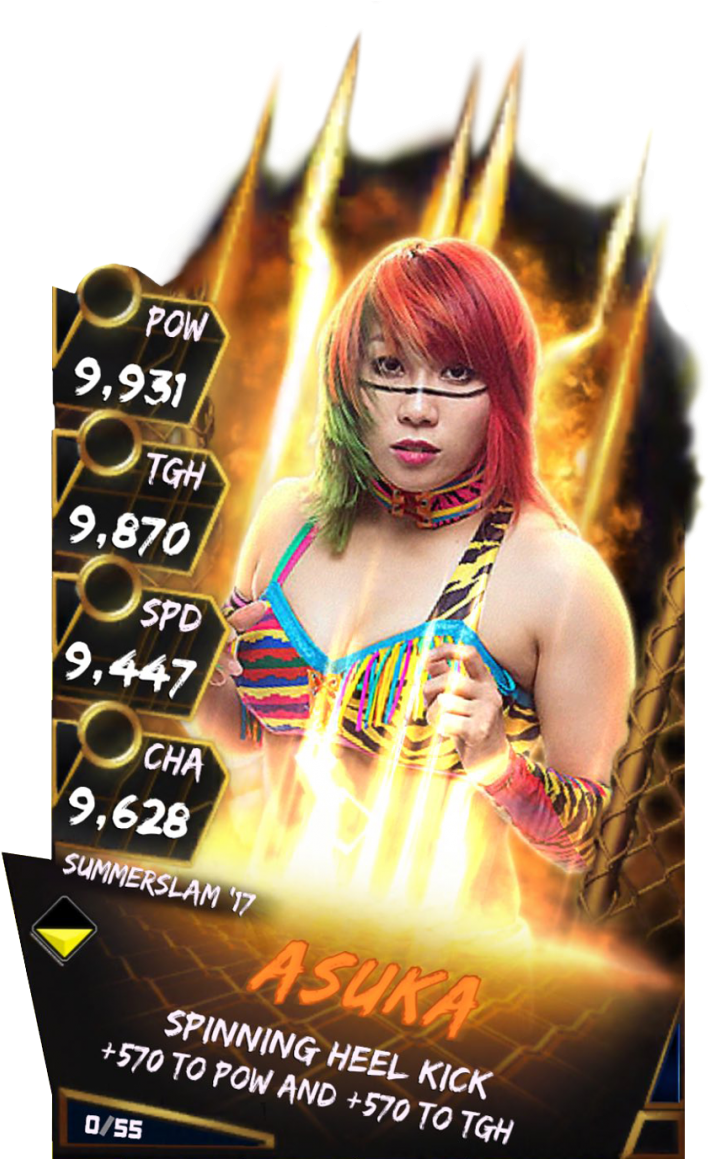 Asuka S3 15 Summerslam17 Fusion - Wwe Supercard Summerslam 17 Fusion (733x1158), Png Download