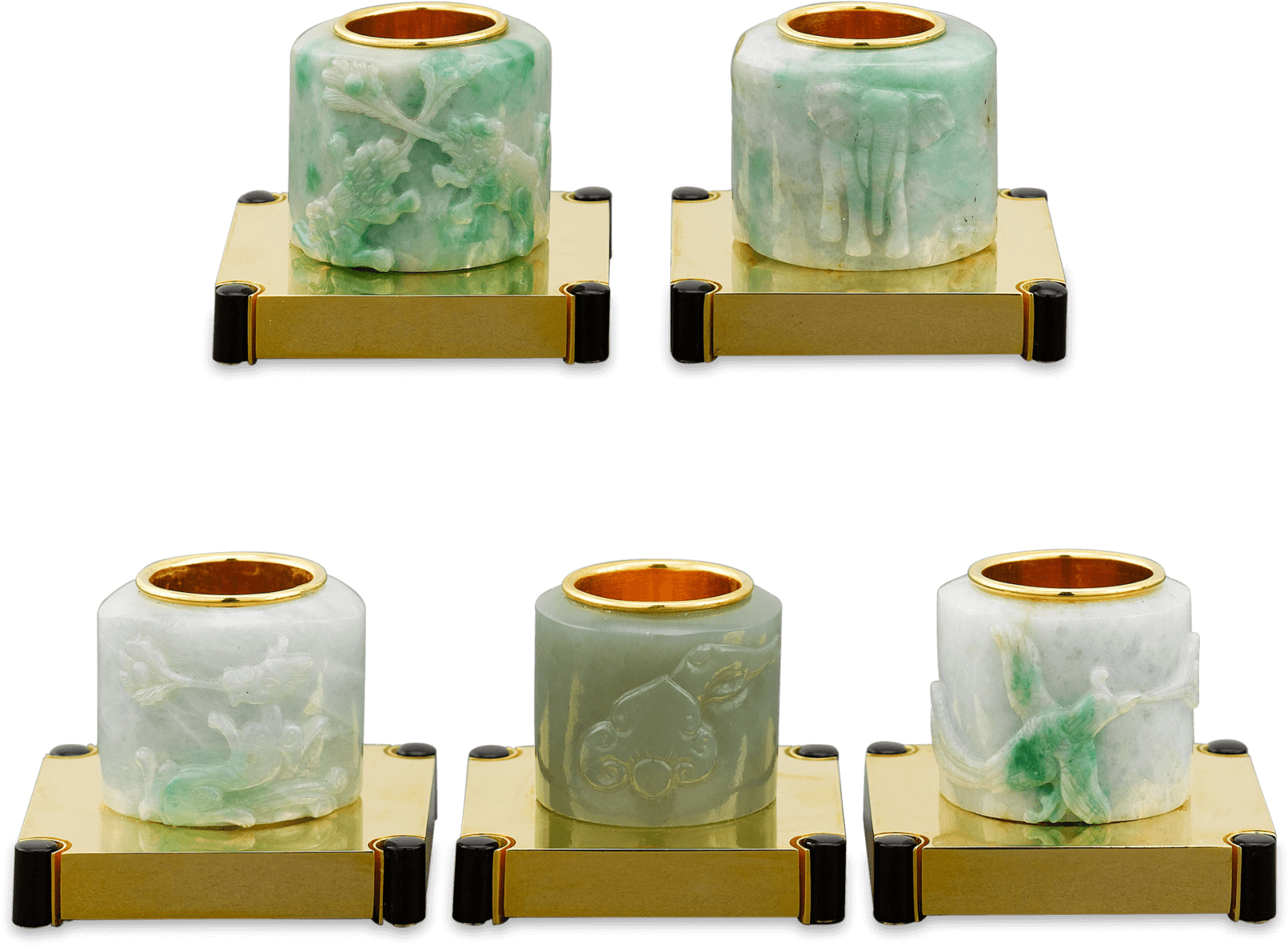 Imperial Jadeite Archer's Rings By Carvin French - Crystal (1750x1400), Png Download