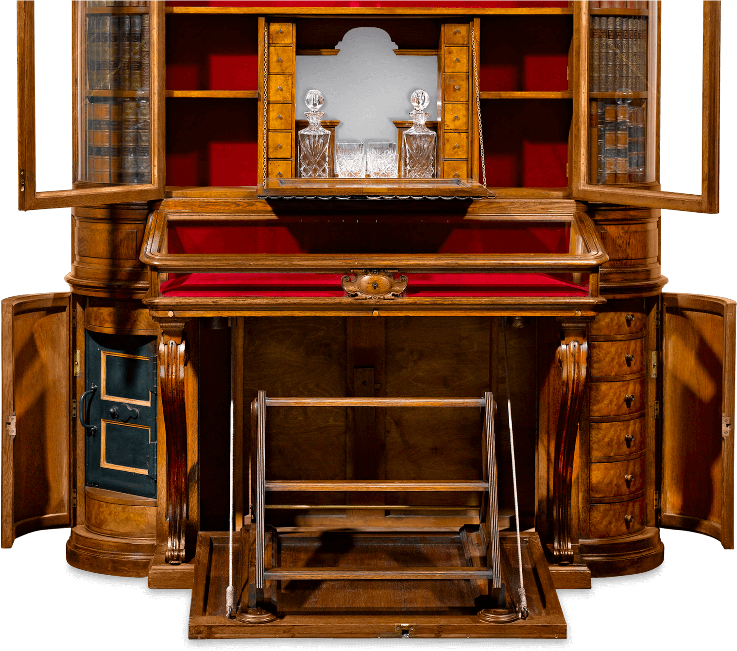 Victorian Secret Bookcase - Victorian Bookcases Png (1750x1400), Png Download