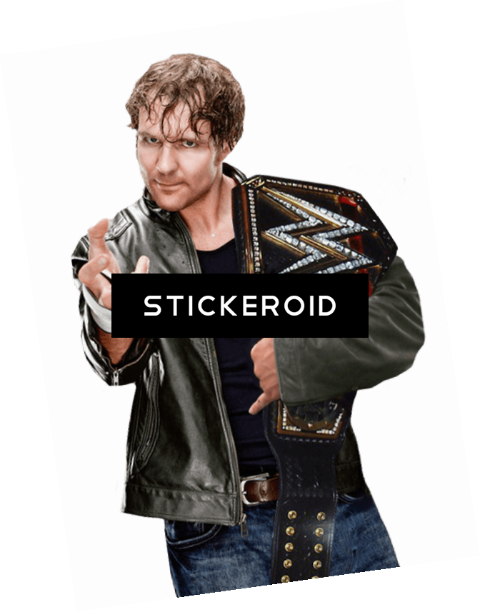 Dean Ambrose Leather With Belt - Wwe - Ambrose (tazza) Merchandise (672x857), Png Download