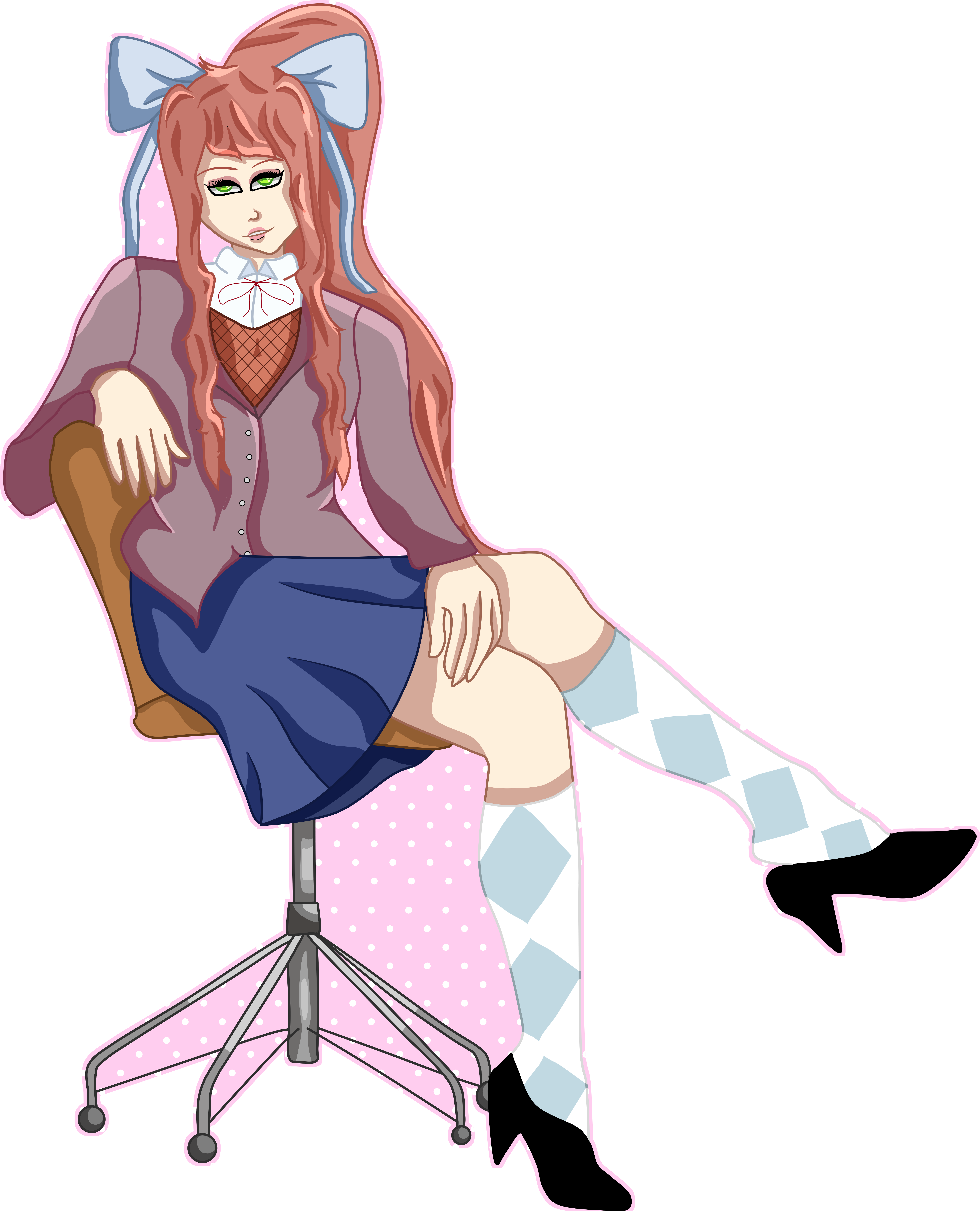 Monika Ddlc Png (7892x7881), Png Download